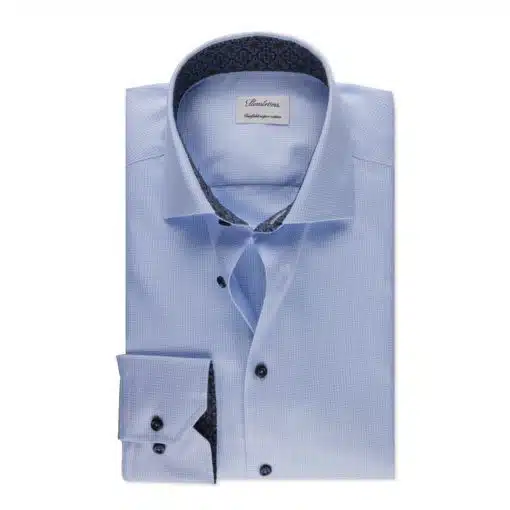 Stenströms Light Blue Contrast Twill Shirt