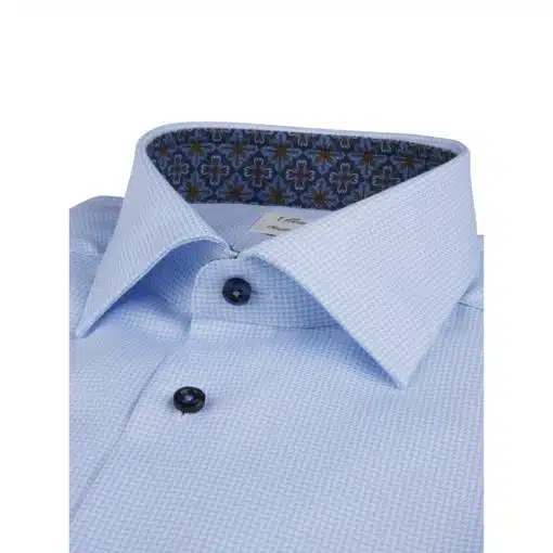 Stenströms Light Blue Contrast Twill Shirt