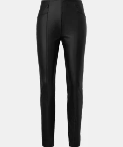 Comma, Faux Leather Trousers Black