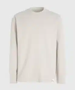 Calvin Klein Relaxed Long Sleeve Waffle T-Shirt Palza Taupe