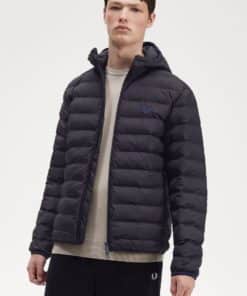 Fred Perry Hooded Insulated Jacket Navy