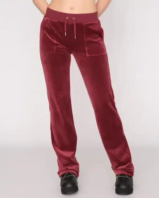 Juicy Couture Classic Velour Del Ray Pocket Pant Tawny Port