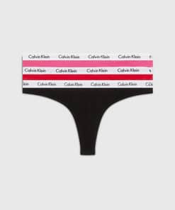 Calvin Klein 3-Pack Carousel Thong Black/Rouge/Fuchsia