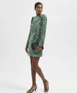 Selected Femme Colyn Sequin Dress Loden Frost