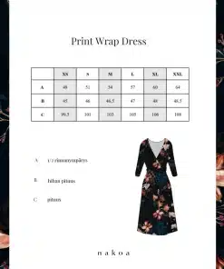 Nakoa Print Wrap Dress Versailles