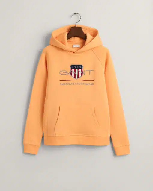 Gant Teens Archive Shield Hood Coral Apricot