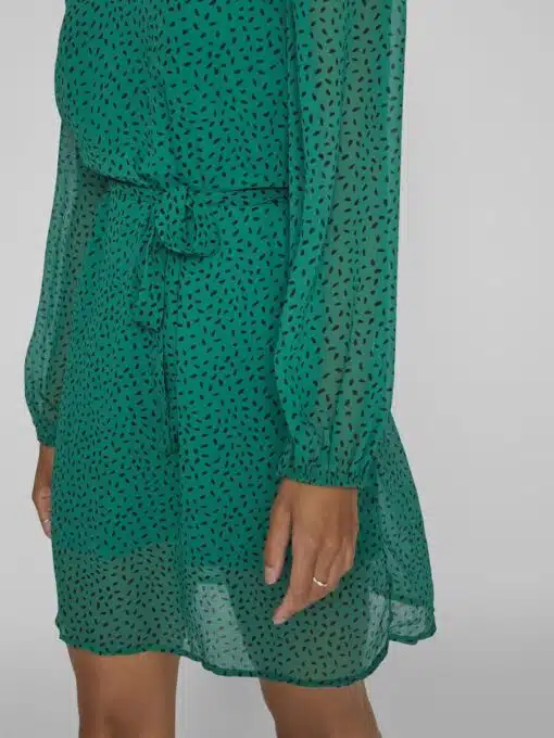 Vila Britanja Dot V-Neck Dress Ultramarine Green
