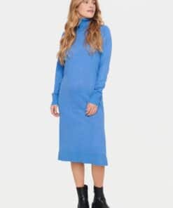 Saint Tropez Milasz Roll Neck Long Dress Dutch Blue Melange