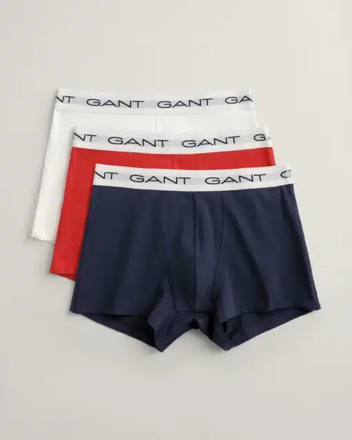 Gant 3-Pack Trunk White/Navy/Red