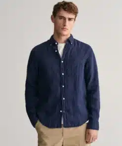 Gant Garment Dyed Linen Shirt Marine