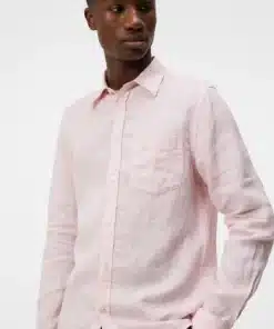 J.Lindeberg Slim Linen Melange Shirt Powder Pink