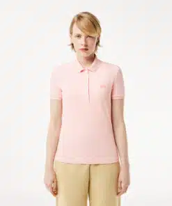 Lacoste L.12.D Slim Fit Stretch Mini Pique Polo Shirt Light Pink