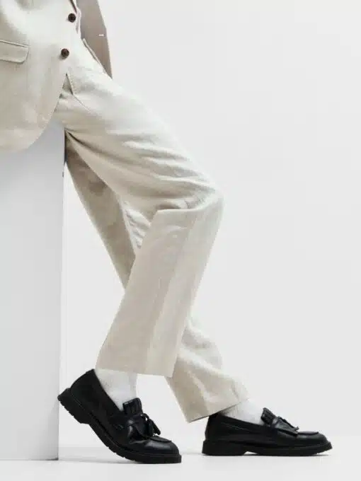 Selected Homme Will Linen Trousers Sand