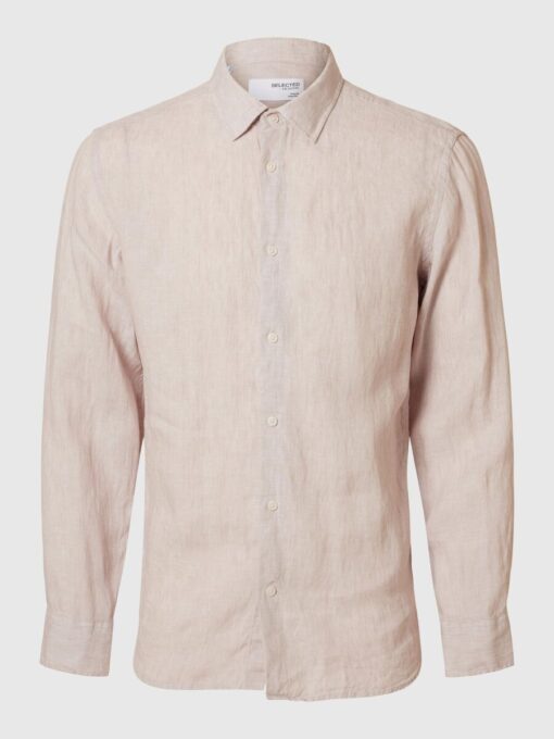 Selected Homme Regkylian Linen Shirt Pure Cashmere