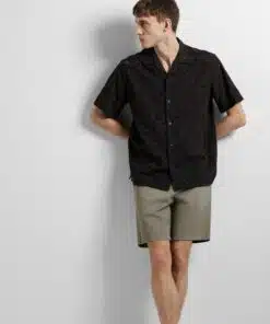 Selected Homme Jax Broderie Shirt Black