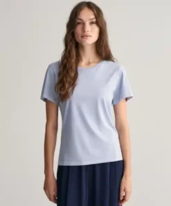 Gant Woman Sunfaded T-shirt Dove Blue