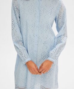 Selected Femme Tatiana Embroidered Dress Cashmere Blue