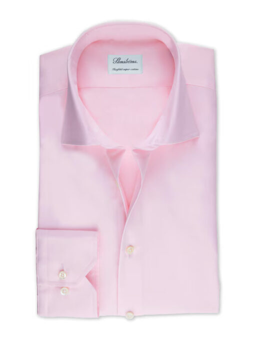 Stenströms Dark Pink Twill Shirt Slimline