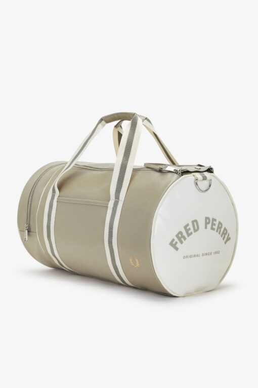 Fred Perry Classic Barrel Bag Warm Grey/Ecru