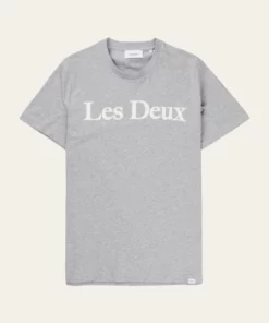 Les Deux Charles T-Shirt Light Grey Melange