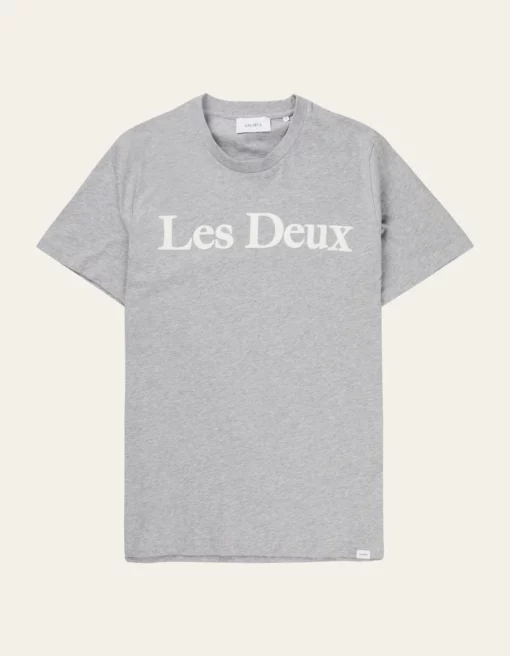Les Deux Charles T-Shirt Light Grey Melange