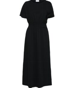 Selected Femme Amelie 2/4 Midi Dress Black