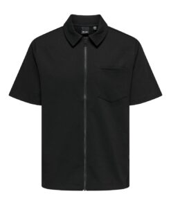 Only & Sons Anton Pique Shirt Black