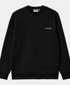 Carhartt WIP Script Embroidery Sweat Black