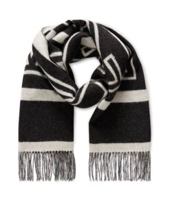 InWear Myrthe Logo Scarf Black / Whisper White