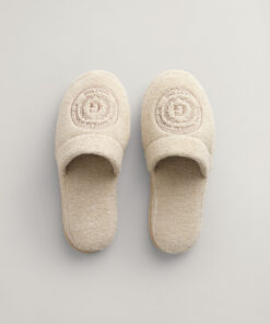 Gant Home Crest Slippers Putty