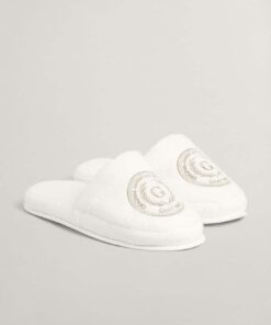 Gant Home Crest Slippers White