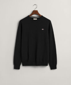 Gant Superfine Lambswool Crew Neck Jumper Black