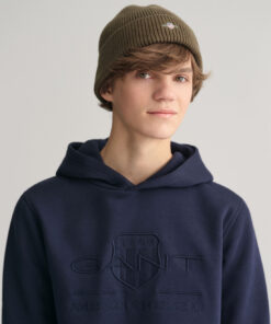 Gant Teens Shield Cotton Beanie Juniper Green