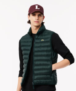 Lacoste Water Repellent Puffed Vest Sinople Green