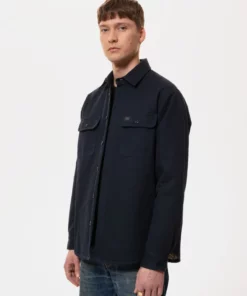 Nudie Jeans Glenn Padded Shirt Navy