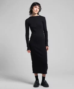 Dedicated Rib Dress Lofta Black