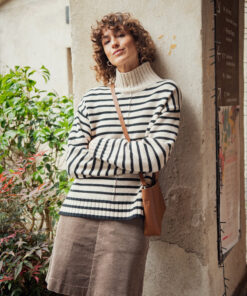 Part Two Lilye Sweater French Oak Stripe