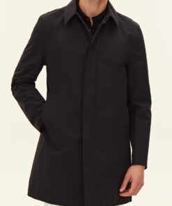 Oscar Jacobson Car Coat Dark Blue