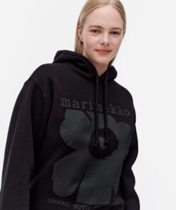 Marimekko Kioski Luuppi II Unikko Placement Hoodie Black