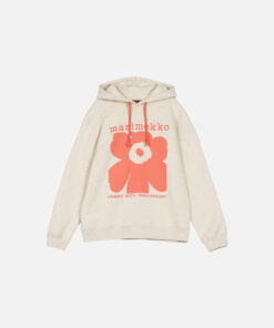 Marimekko Kioski Luuppi II Unikko Placement Hoodie Beige Melange/Peach