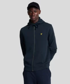 Lyle & Scott Zip Through Hoodie Dark Navy