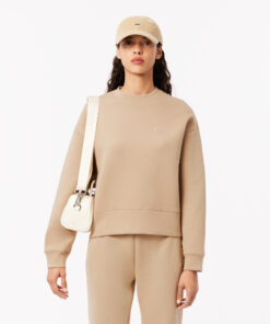 Lacoste Oversized Cotton Sweater Beige