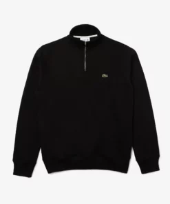 Lacoste Zip-Up High Neck Interlock Sweatshirt Black