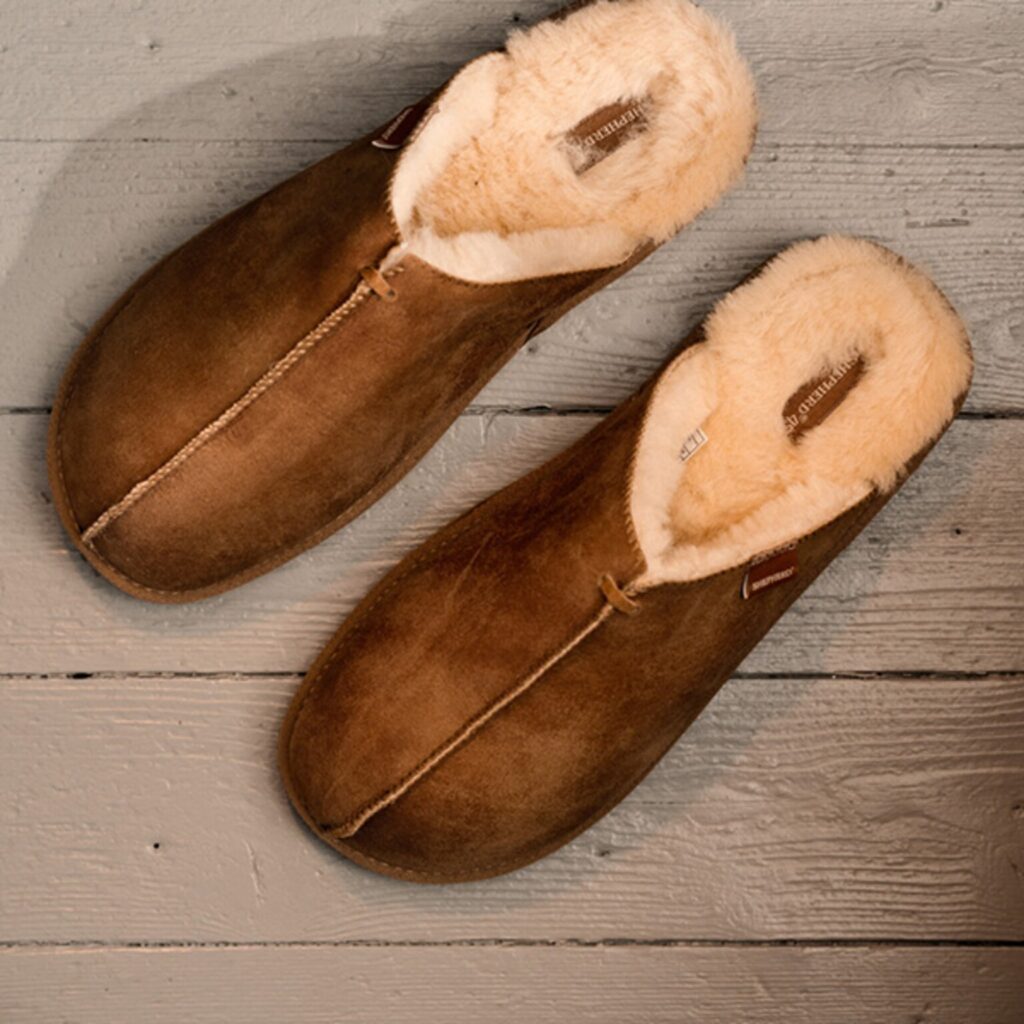 Shepherd Hugo Slippers Antique Cognac