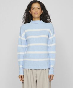 Vila Ril Mockneck Knit Kentucky Blue