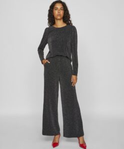 Vila Eleina Wide Pants Black Beauty