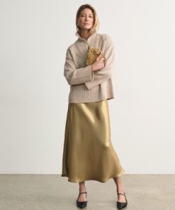 Part Two Laurinas Skirt Gold Metallic