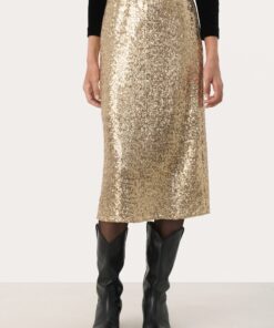 Part Two Teffania Skirt Gold