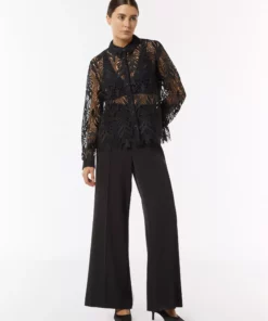 Comma, Lace Blouse Black