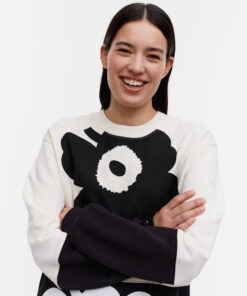 Marimekko Kuviot Unikko Placement Sweatshirt Black/White